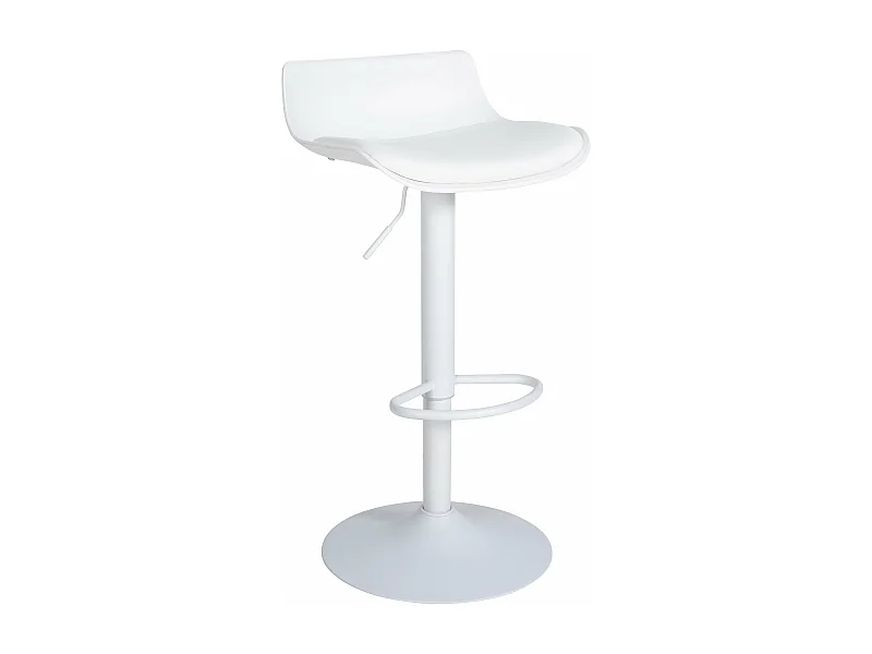 Tabouret de bar x1 métal blanche 43 x 44 x 68.5 cm 10_0004537