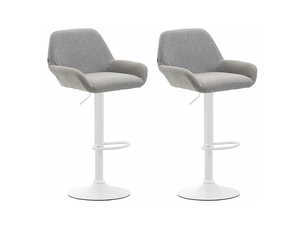 Lot de 2 tabourets métal blanche 51 x 52 x 89 cm 10_0004043