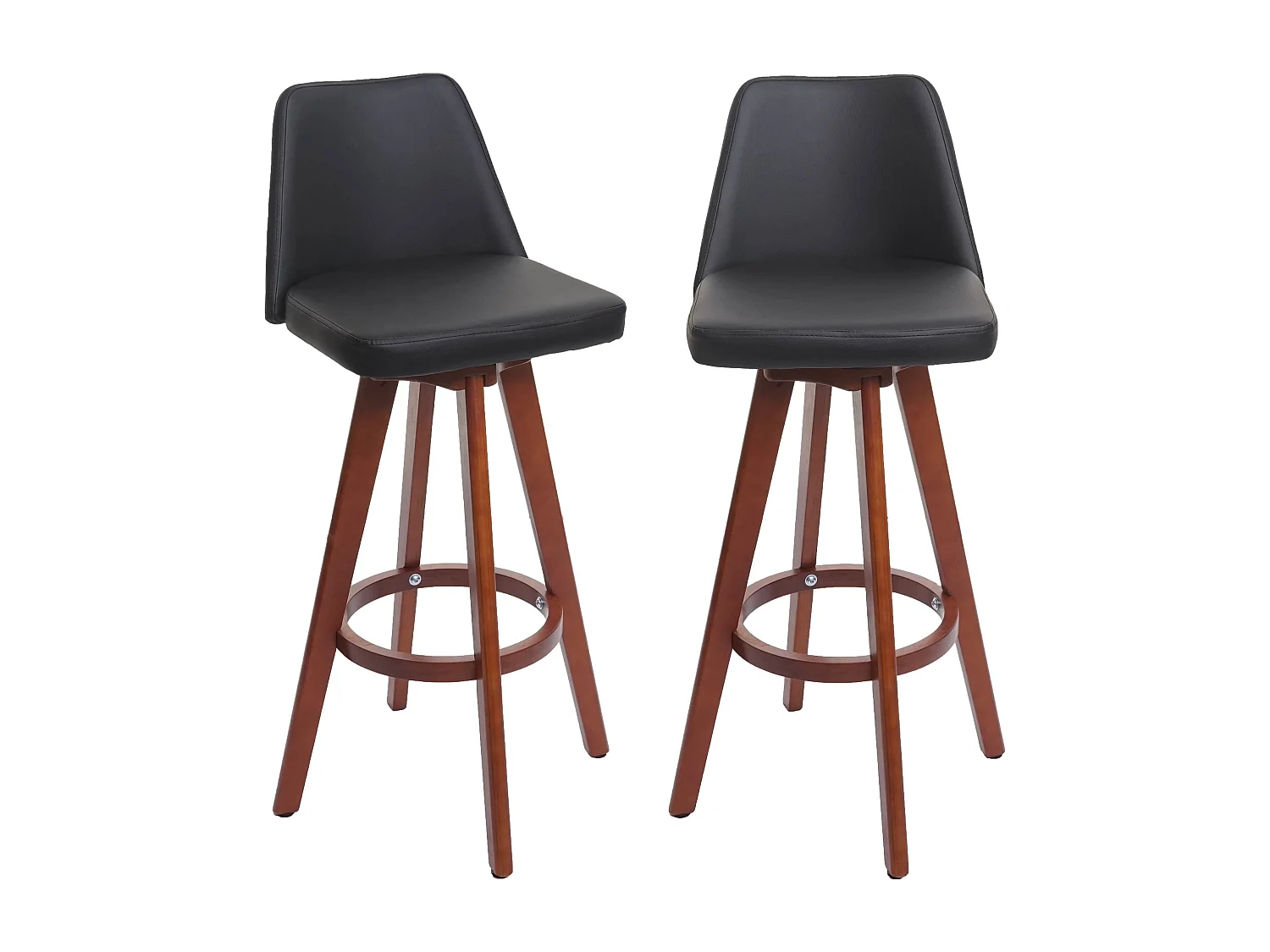 Lot de 2 tabourets bois marron 40 x 32 x 71 cm 04_0007454