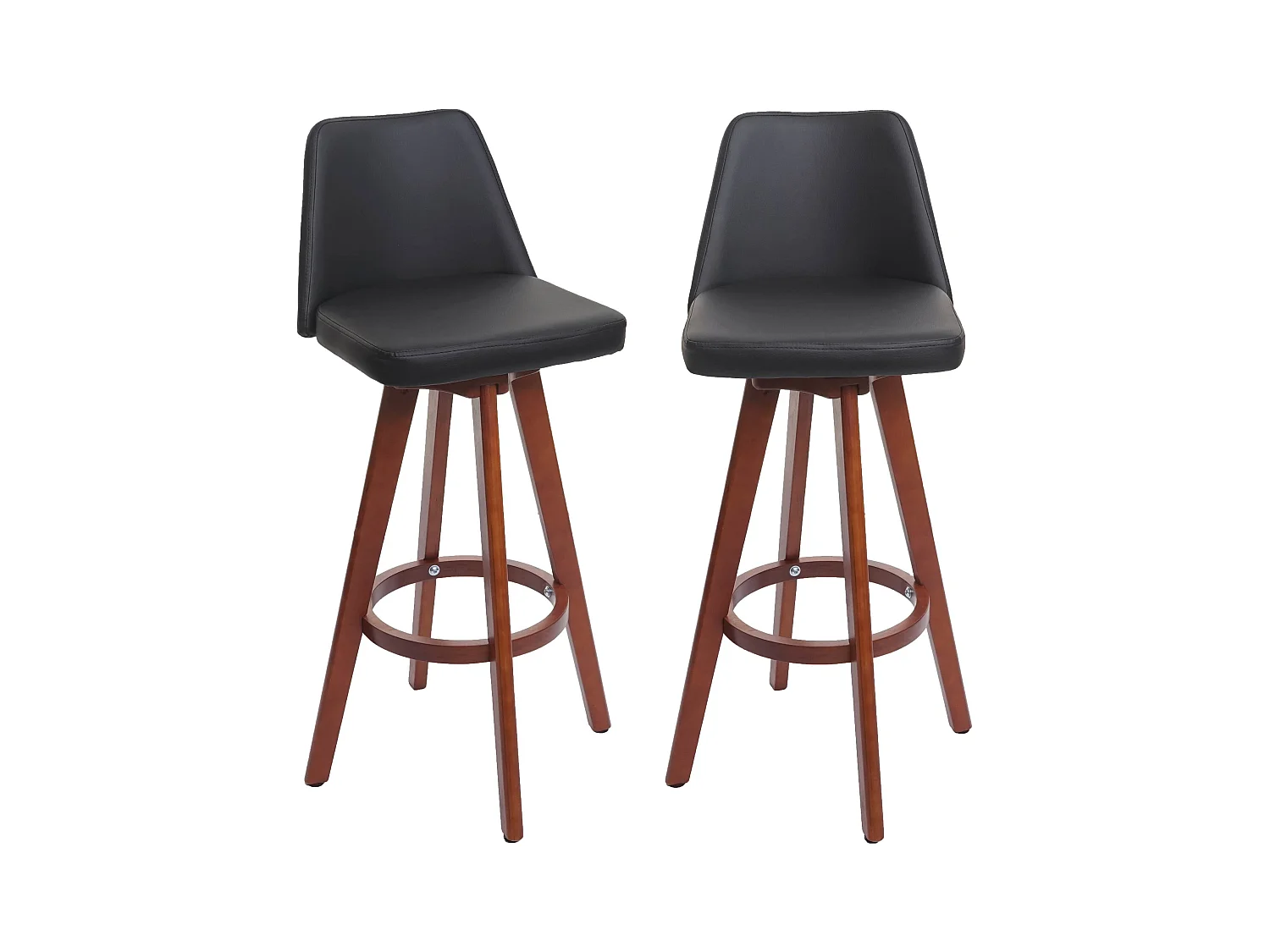 Lot de 2 tabourets bois marron 40 x 32 x 71 cm 04_0007454
