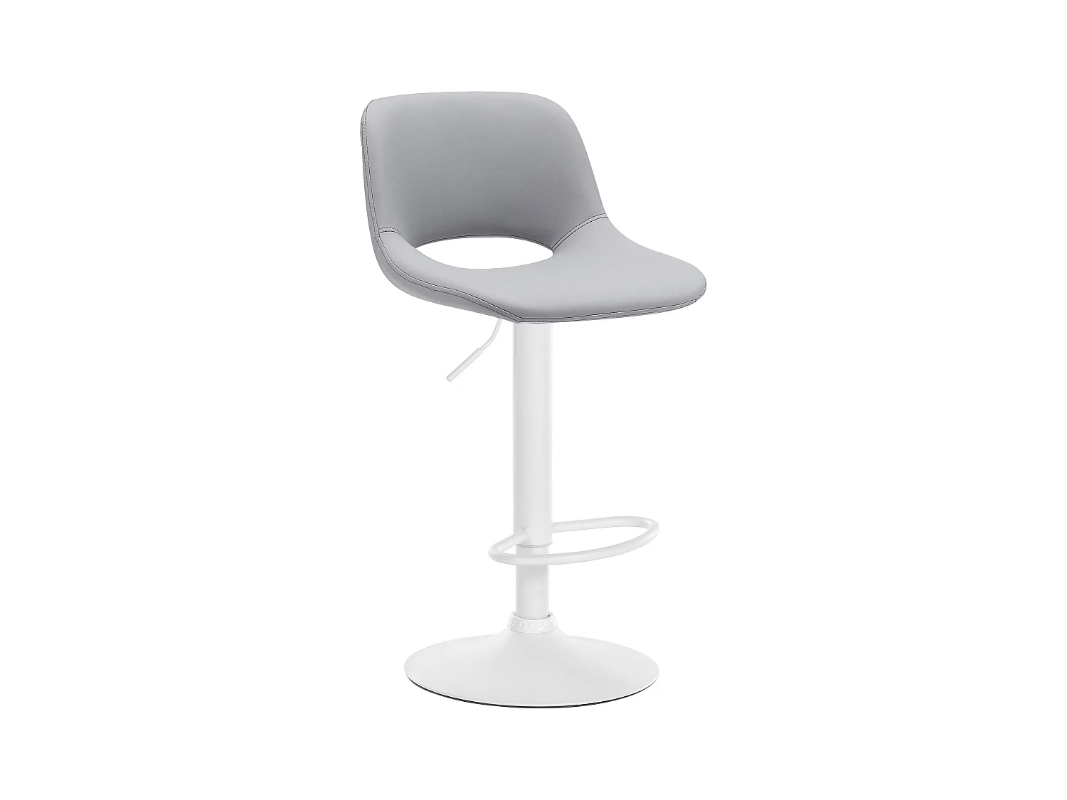 Tabouret de bar chaise métal blanche 42 x 46 x 86 cm 10_0004587