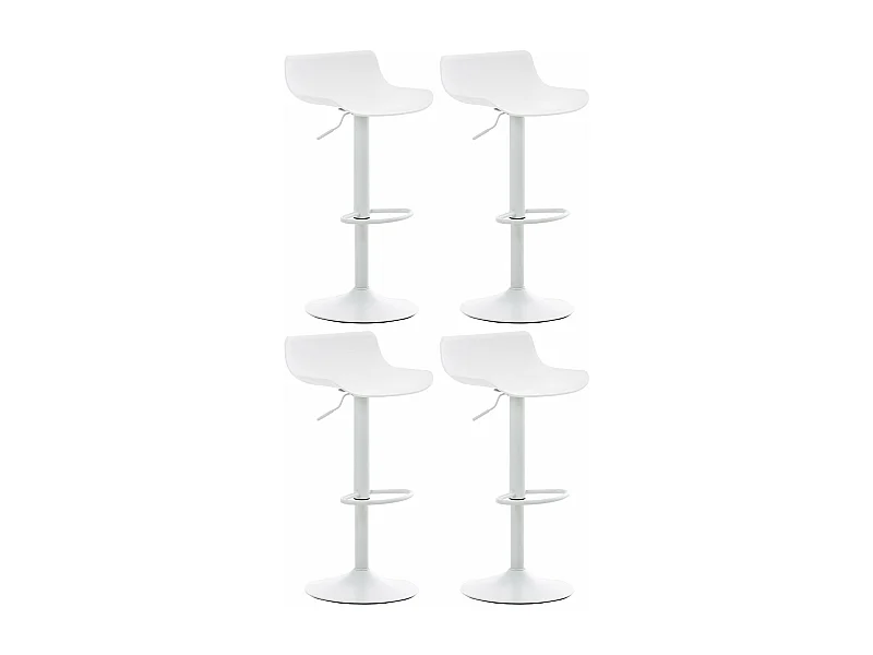 Tabourets de bar x4 métal blanche 43 x 44 x 75 cm 10_0004497