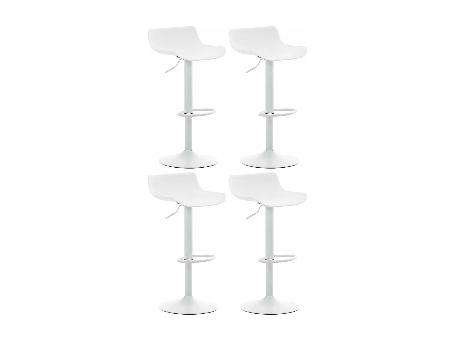 Tabourets de bar x4 métal blanche 43 x 44 x 75 cm 10_0004497