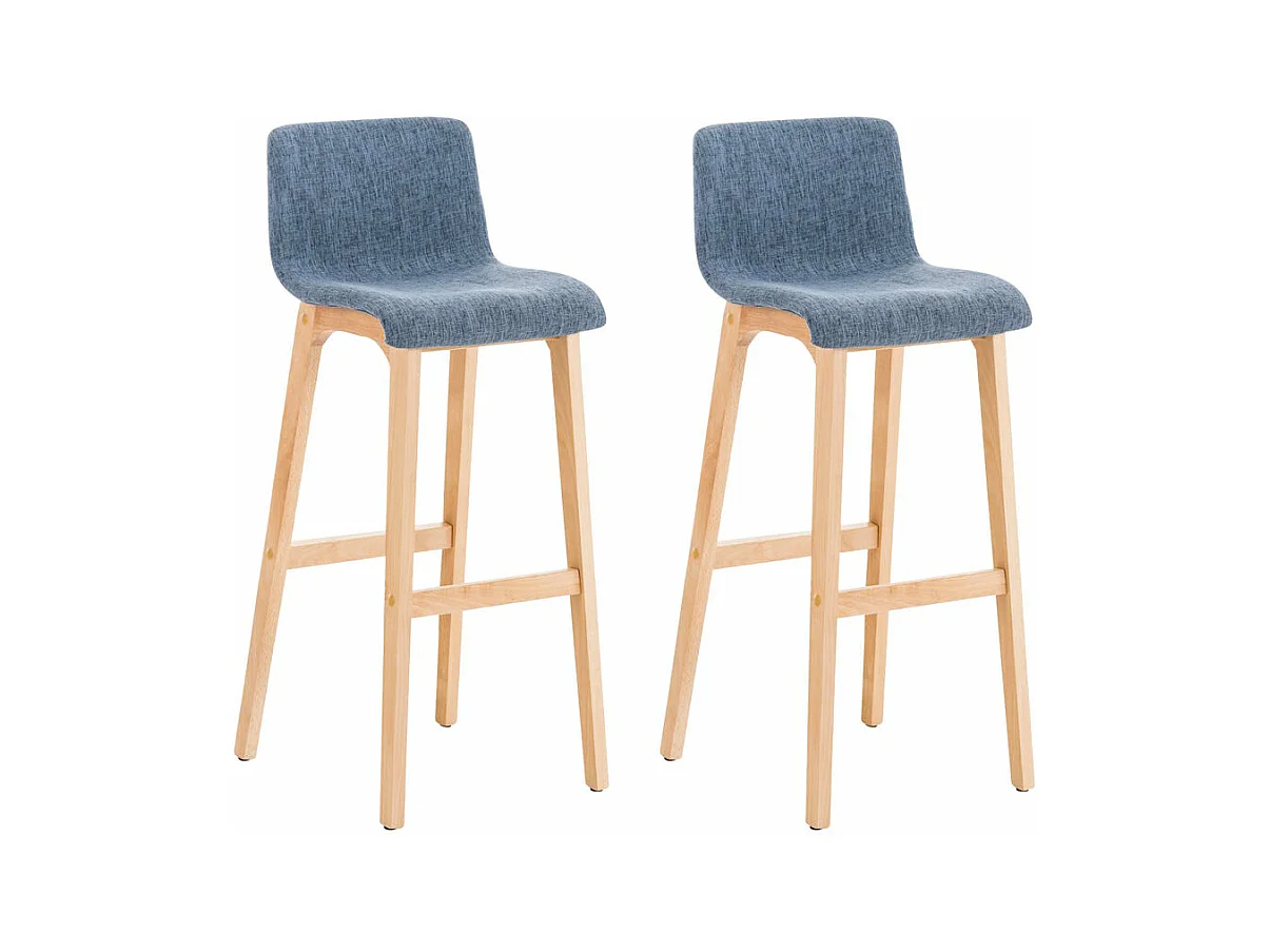 Lot de 2 tabourets bois bleue 41 x 46 x 101 cm 10_0004209