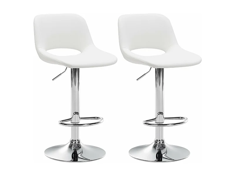 Tabourets de bar chaises métal blanche 42 x 46 x 86 cm 10_0004060