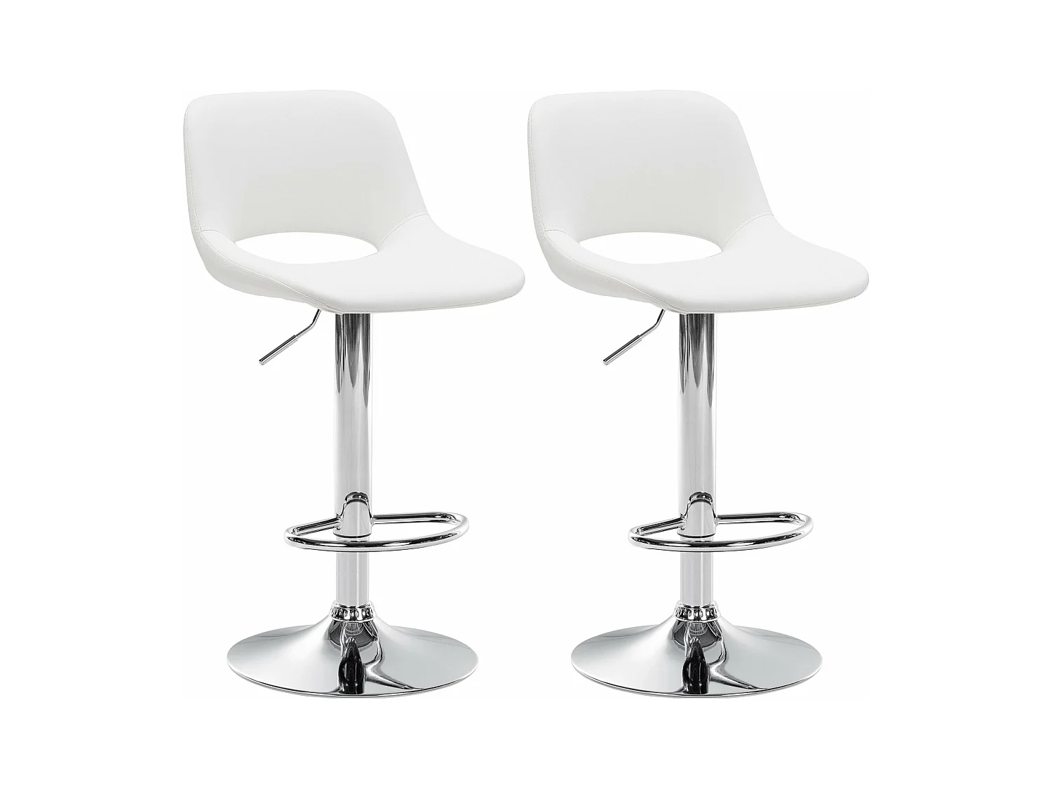 Tabourets de bar chaises métal blanche 42 x 46 x 86 cm 10_0004060