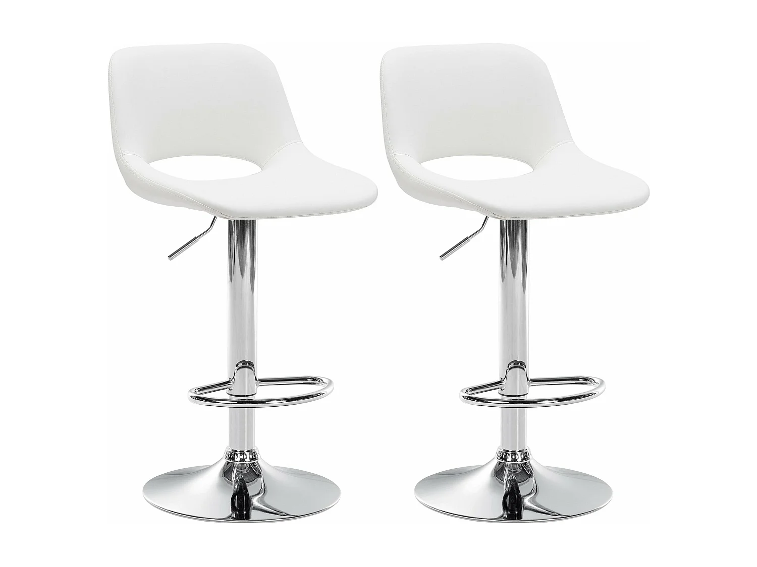 Tabourets de bar chaises métal blanche 42 x 46 x 86 cm 10_0004060