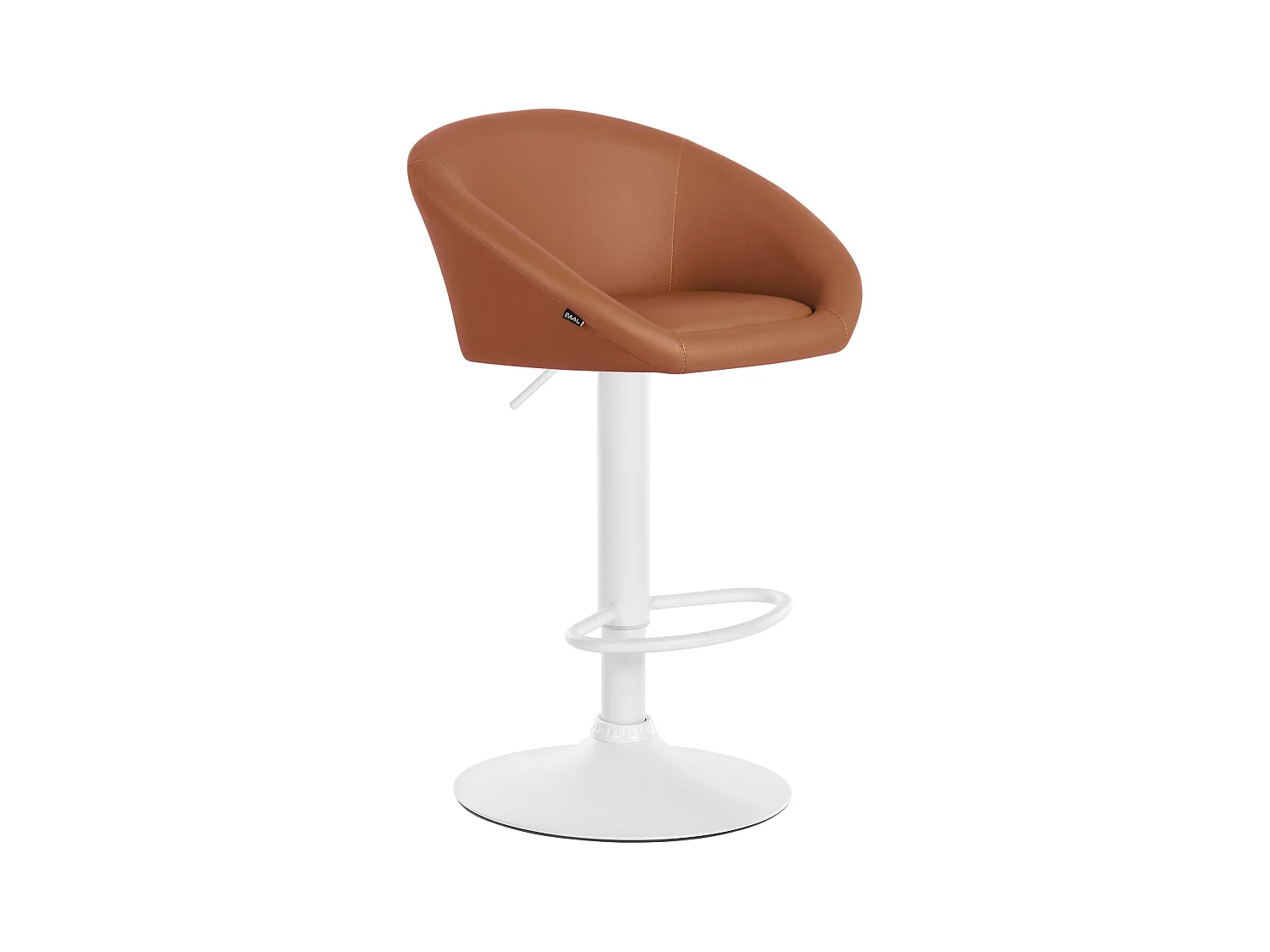Tabouret de bar assise métal blanche 55 x 51 x 86 cm 10_0004772