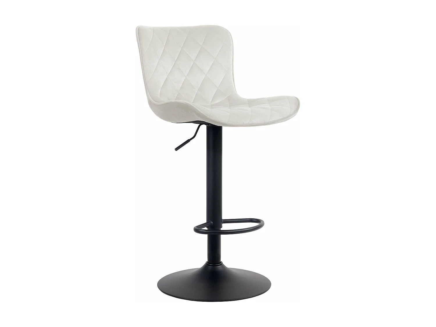 Tabouret de bar x1 métal crème 48 x 54 x 83 cm 10_0004859