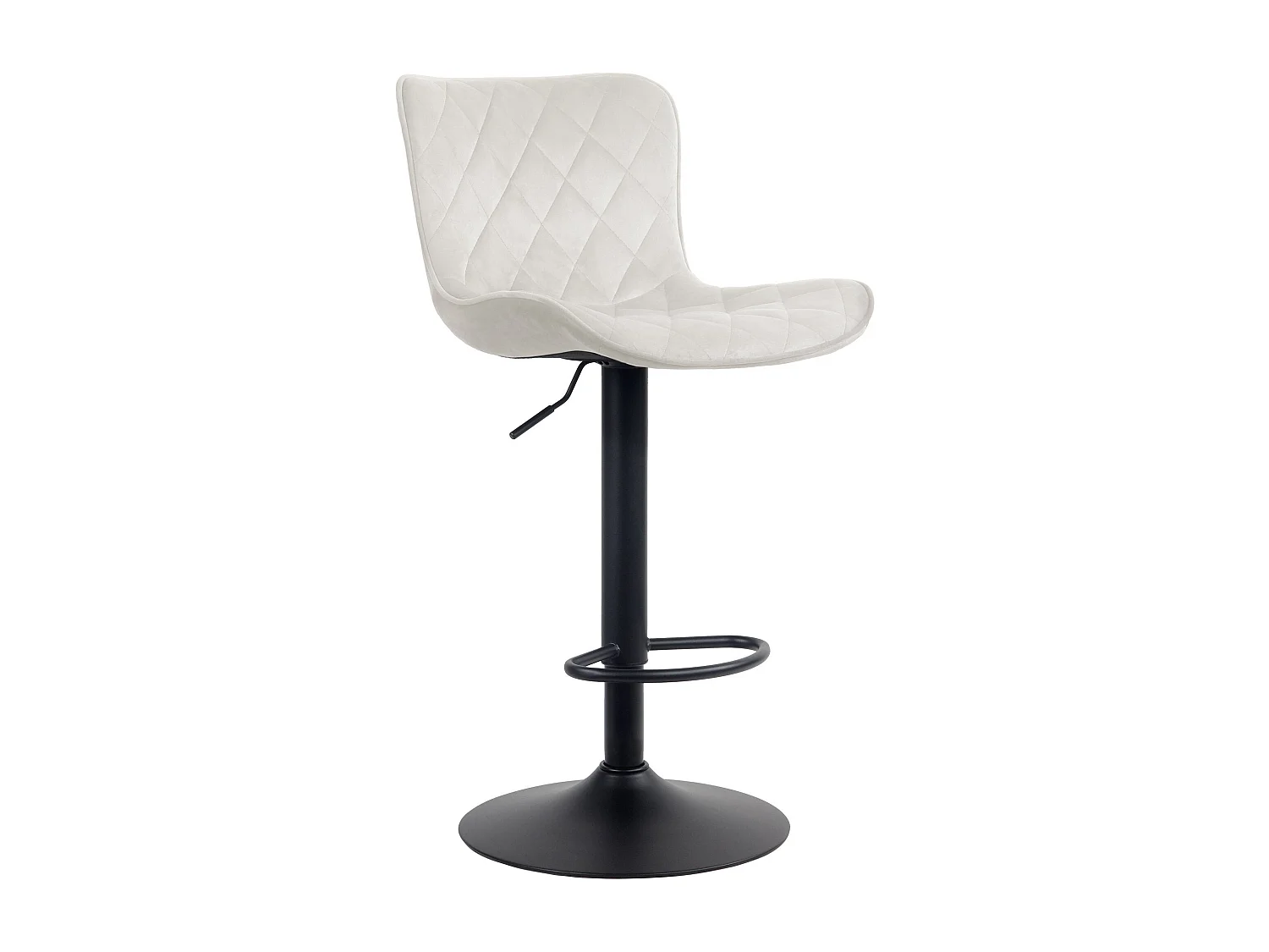 Tabouret de bar x1 métal crème 48 x 54 x 83 cm 10_0004859