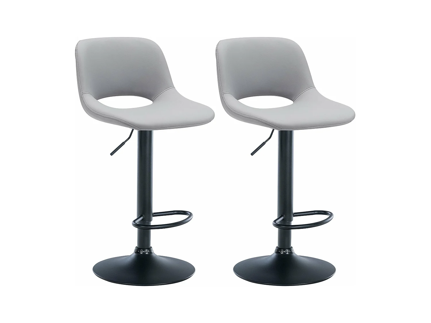 Tabourets de bar chaises métal grise 42 x 46 x 86 cm 10_0004065