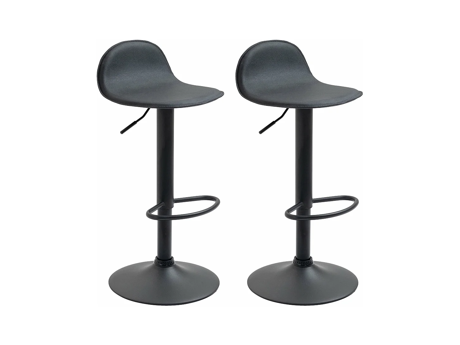 Lot de 2 tabourets métal argentée 39 x 41 x 94 cm 10_0004261
