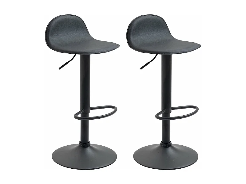 Lot de 2 tabourets métal argentée 39 x 41 x 94 cm 10_0004261
