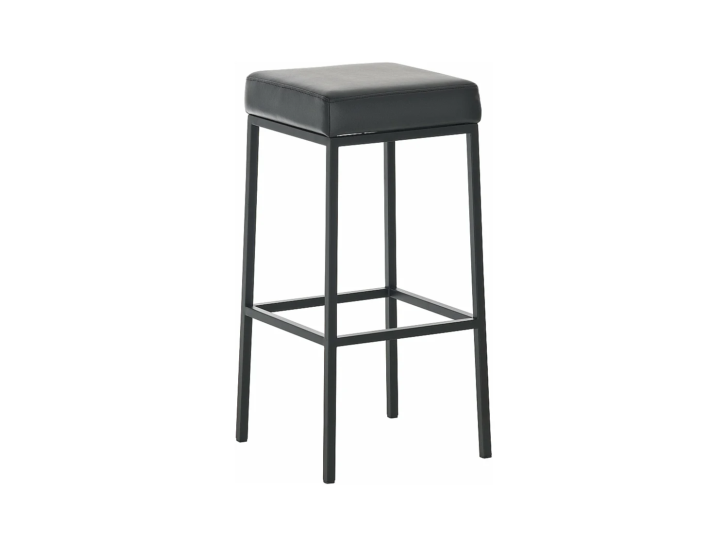 Lot de 2 tabourets métal argentée 37 x 37 x 85 cm 10_0004381