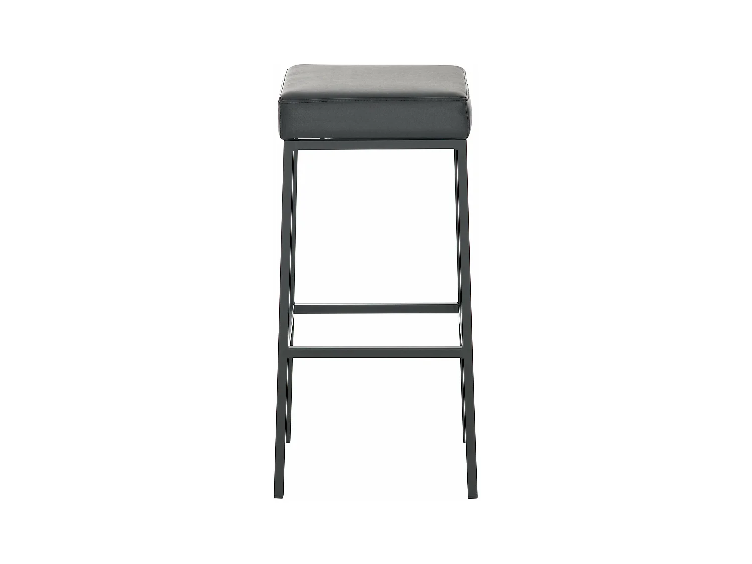 Lot de 2 tabourets métal argentée 37 x 37 x 85 cm 10_0004381