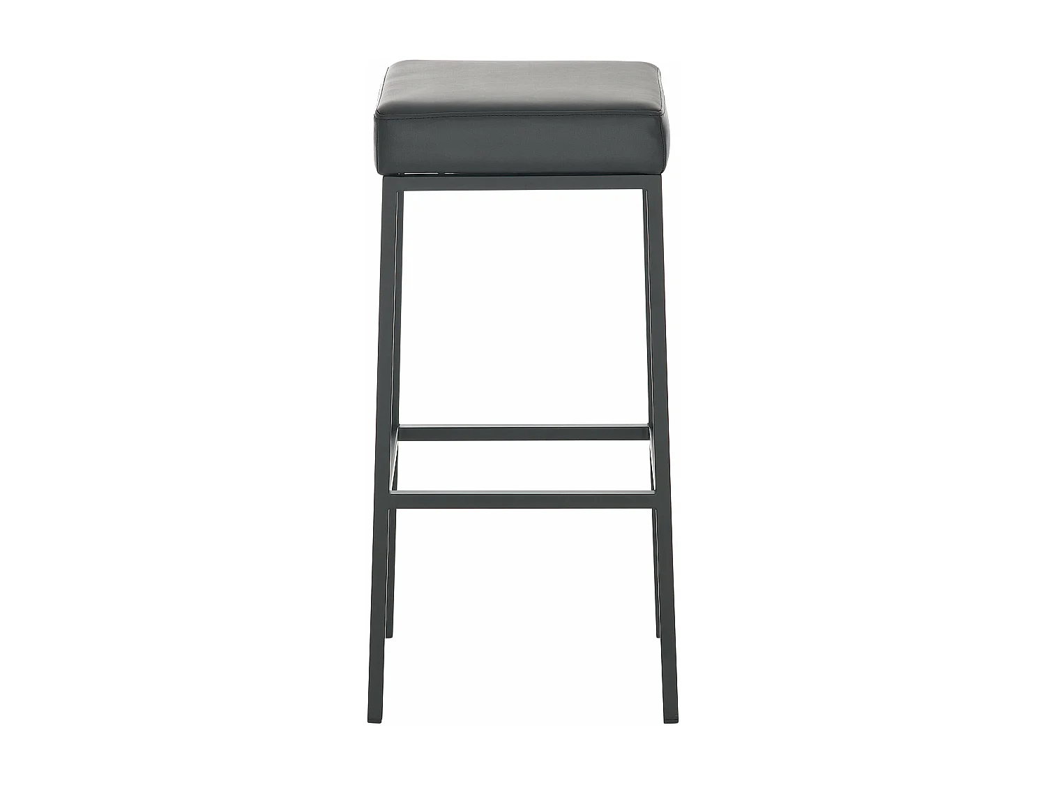 Lot de 2 tabourets métal argentée 37 x 37 x 85 cm 10_0004381