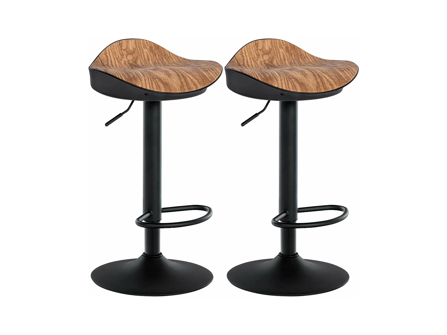 Lot de 2 tabourets métal marron 39 x 40 x 66 cm 10_0004015