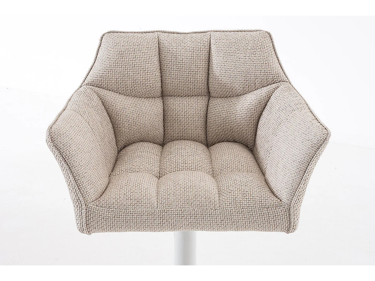 Tabouret de bar chaise métal blanche 64 x 45 x 88 cm 10_0004753