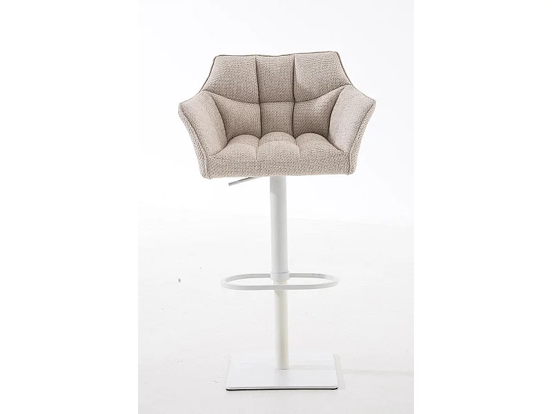 Tabouret de bar chaise métal blanche 64 x 45 x 88 cm 10_0004753