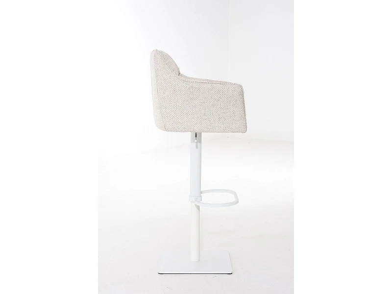 Tabouret de bar chaise métal blanche 64 x 45 x 88 cm 10_0004753