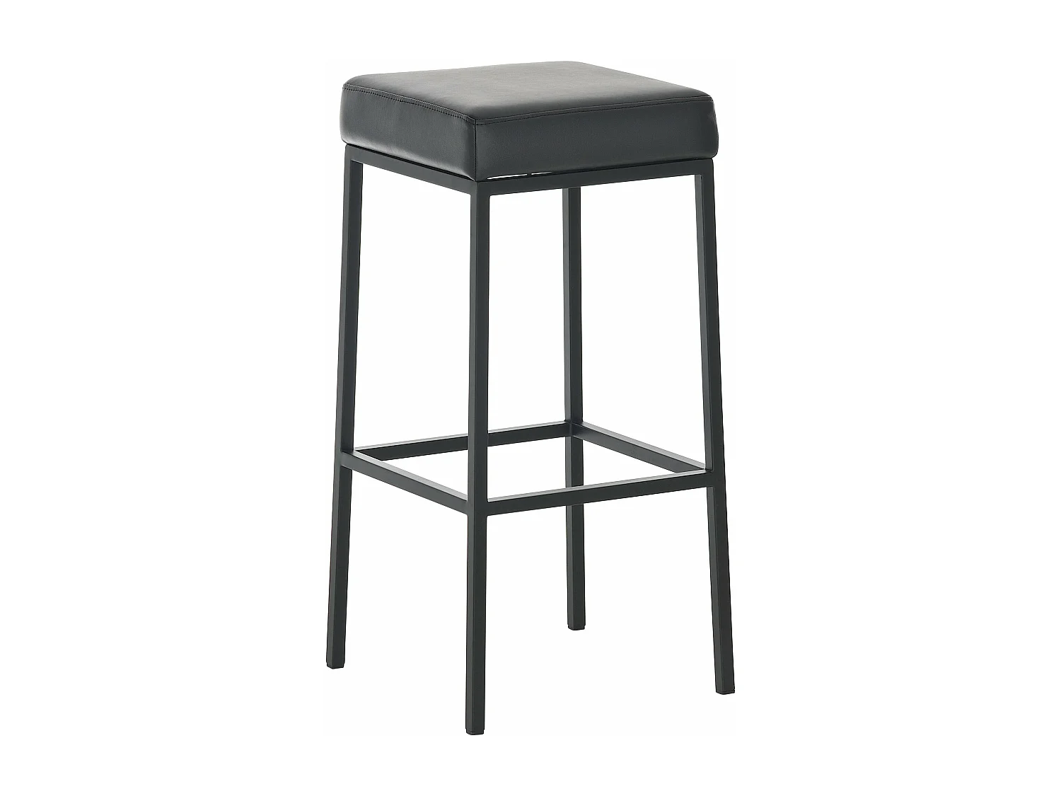 Lot de 2 tabourets métal argentée 37 x 37 x 80 cm 10_0004367