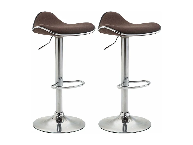 Lot de 2 tabourets métal marron 45 x 45 x 71 cm 10_0004412