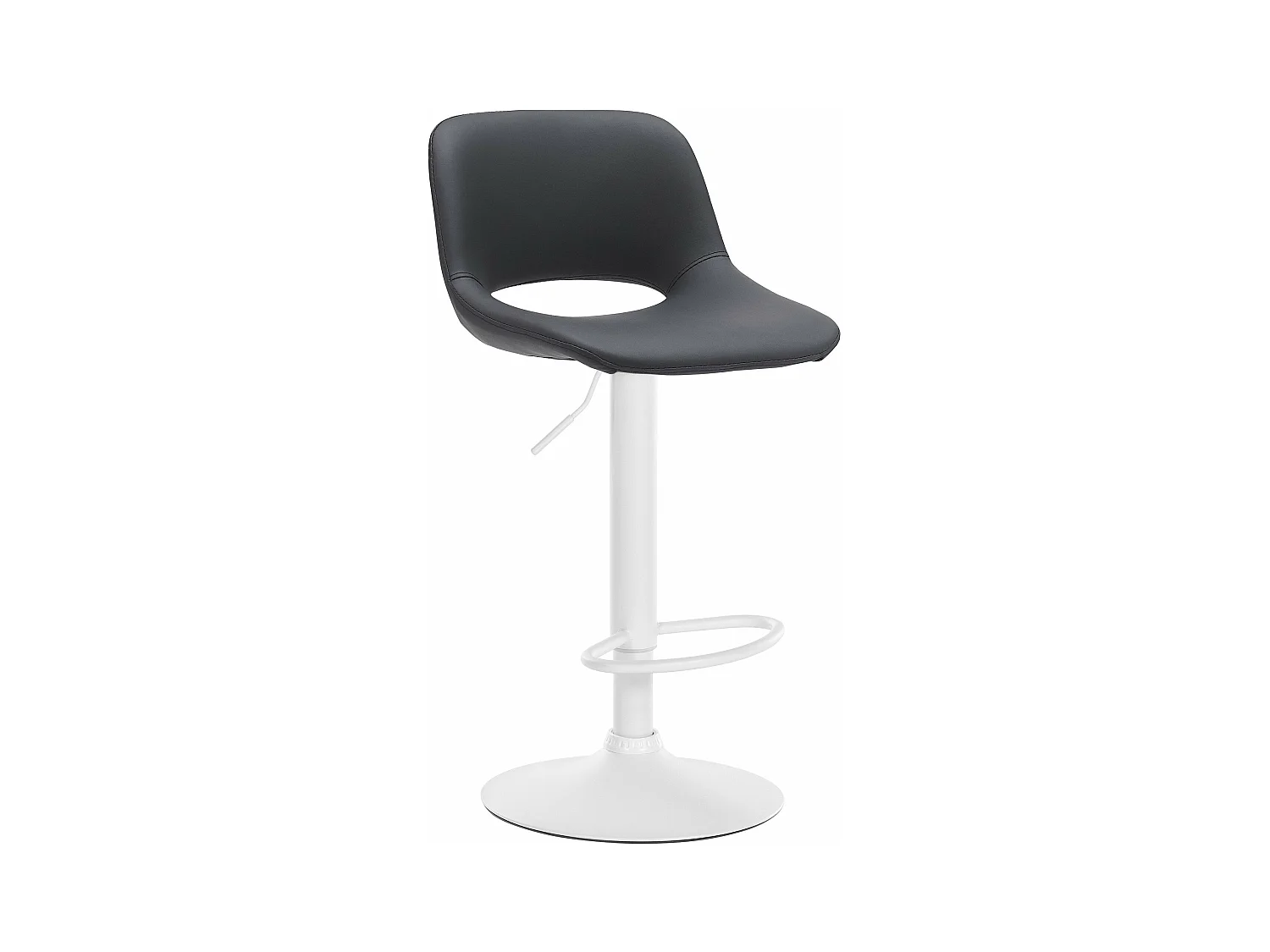Tabouret de bar chaise métal blanche 42 x 46 x 86 cm 10_0004588