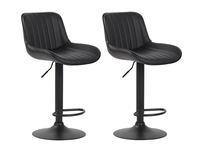 Lot de 2 tabourets métal argentée 50 x 50 x 86 cm 10_0004281