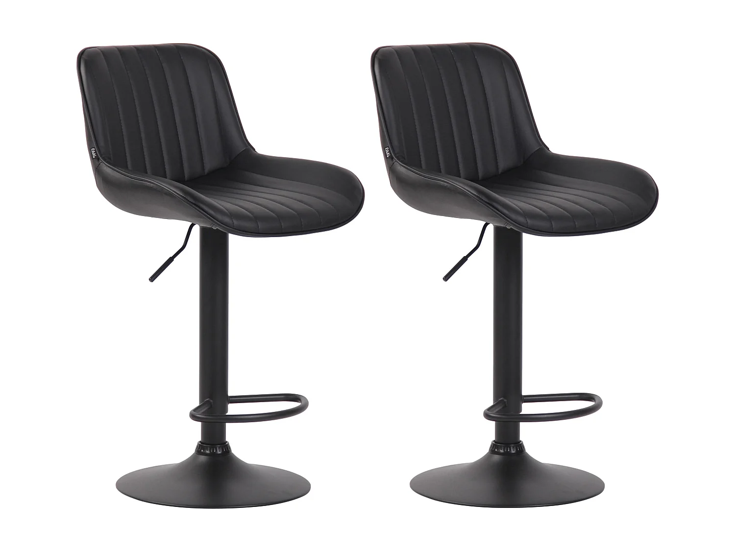 Lot de 2 tabourets métal argentée 50 x 50 x 86 cm 10_0004281