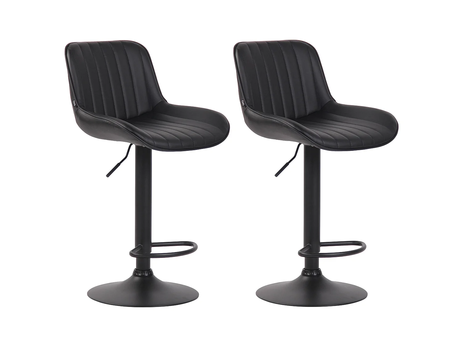 Lot de 2 tabourets métal argentée 50 x 50 x 86 cm 10_0004281