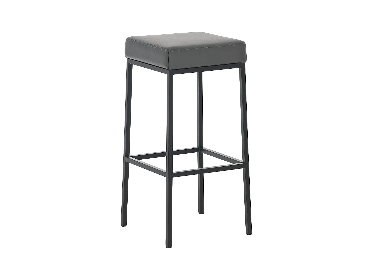 Tabouret de bar x1 métal grise 37 x 37 x 85 cm 10_0005246