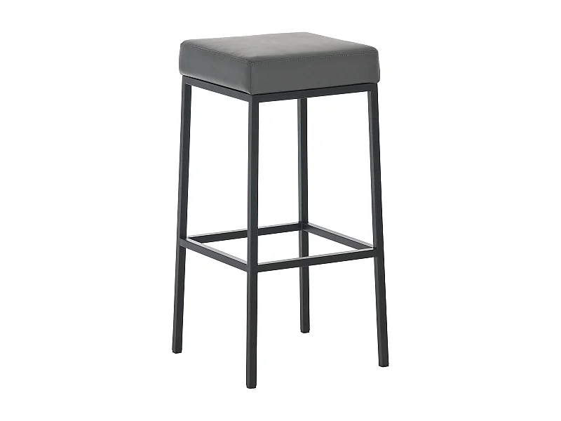 Tabouret de bar x1 métal grise 37 x 37 x 85 cm 10_0005246