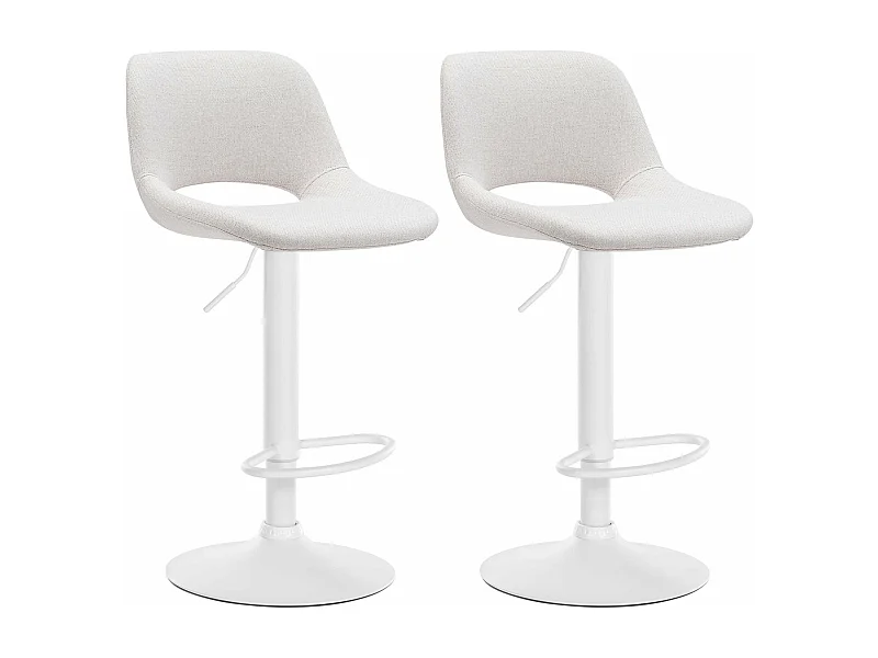 Tabourets de bar chaises métal blanche 42 x 46 x 86 cm 10_0004099