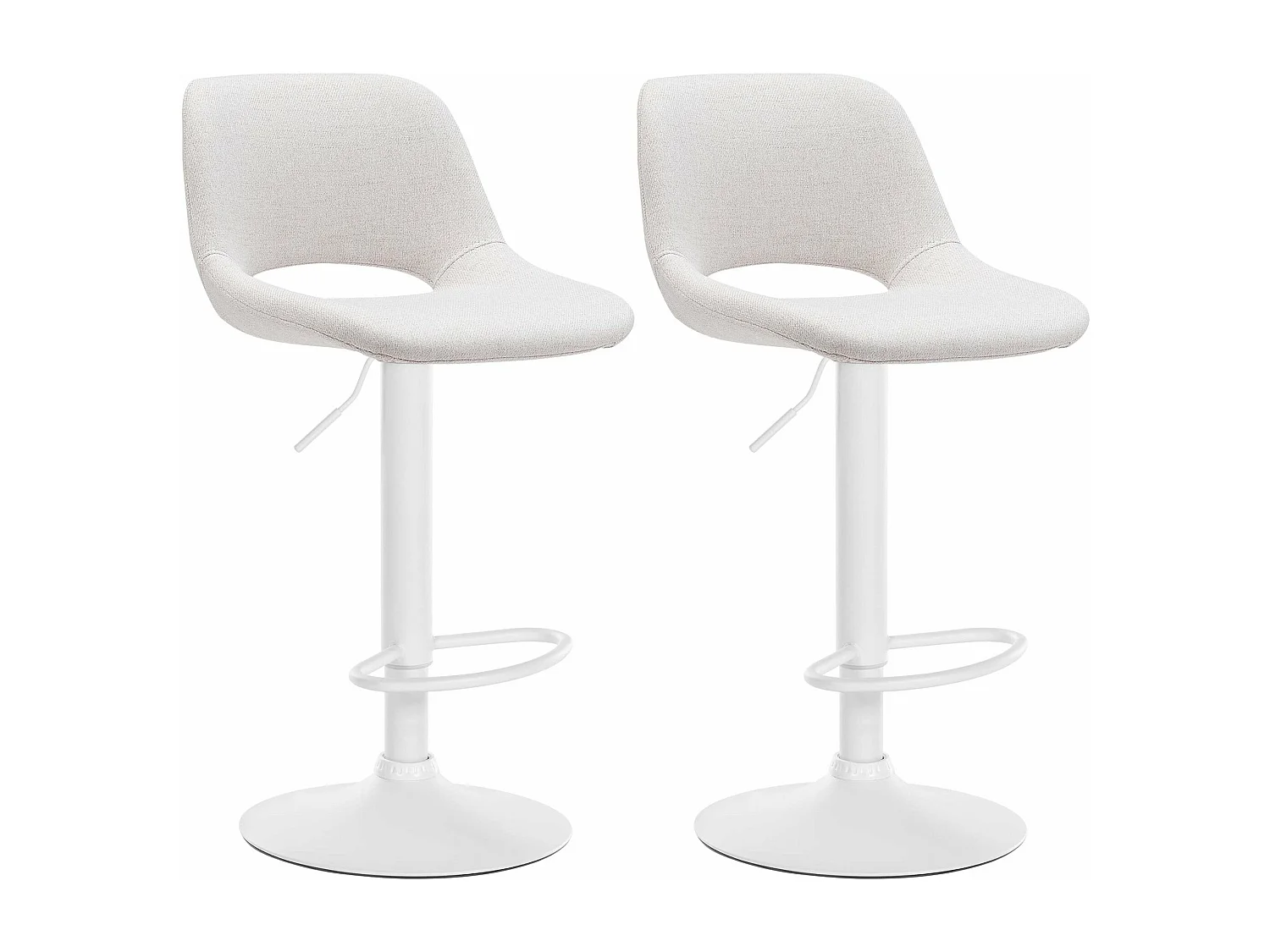 Tabourets de bar chaises métal blanche 42 x 46 x 86 cm 10_0004099