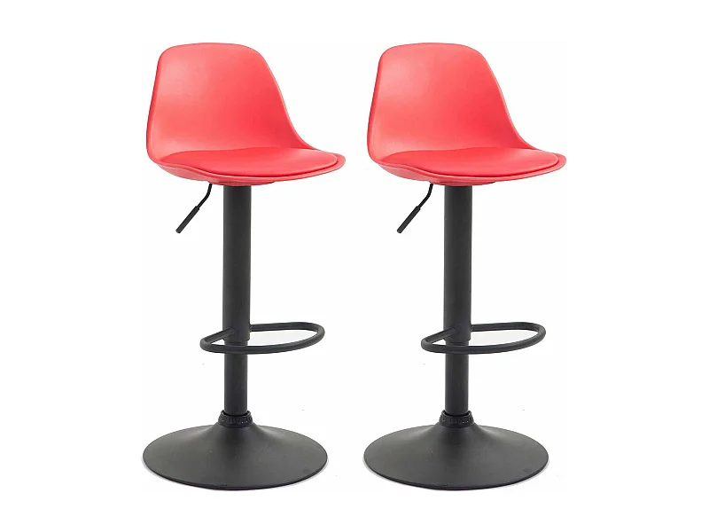 Lot de 2 tabourets métal argentée 39 x 43 x 82 cm 10_0004238