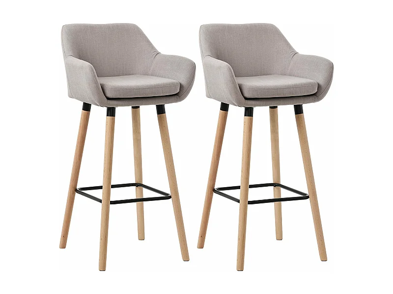 Lot de 2 tabourets métal marron 51 x 50 x 101 cm 10_0004173