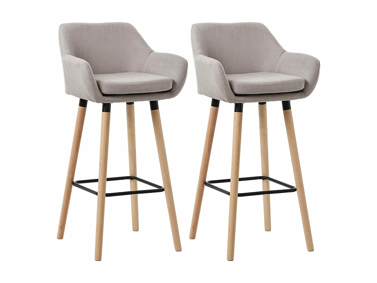 Lot de 2 tabourets métal marron 51 x 50 x 101 cm 10_0004173