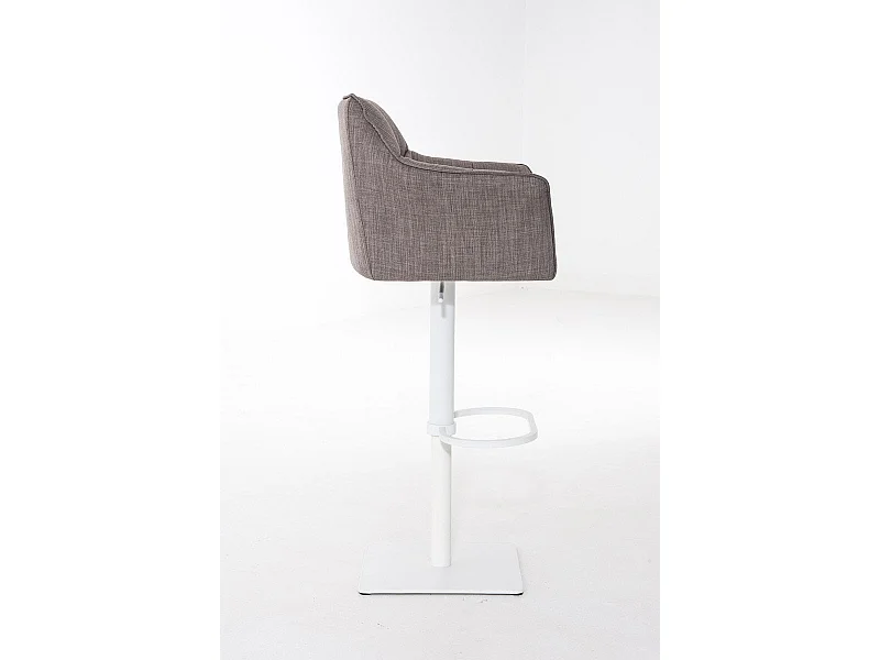 Tabouret de bar chaise métal blanche 64 x 45 x 88 cm 10_0004754