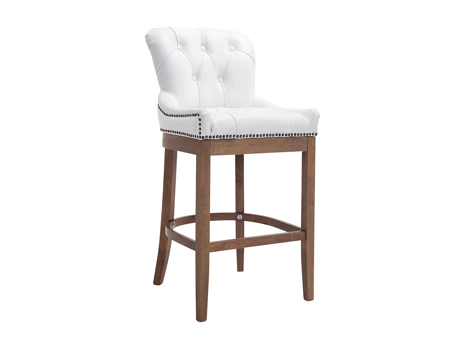 Tabouret de bar x1 cuir blanche 55 x 57 x 109 cm 10_0005059