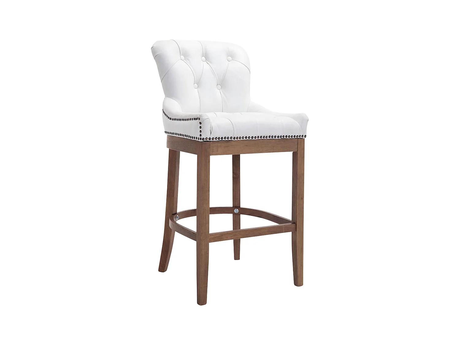Tabouret de bar x1 cuir blanche 55 x 57 x 109 cm 10_0005059