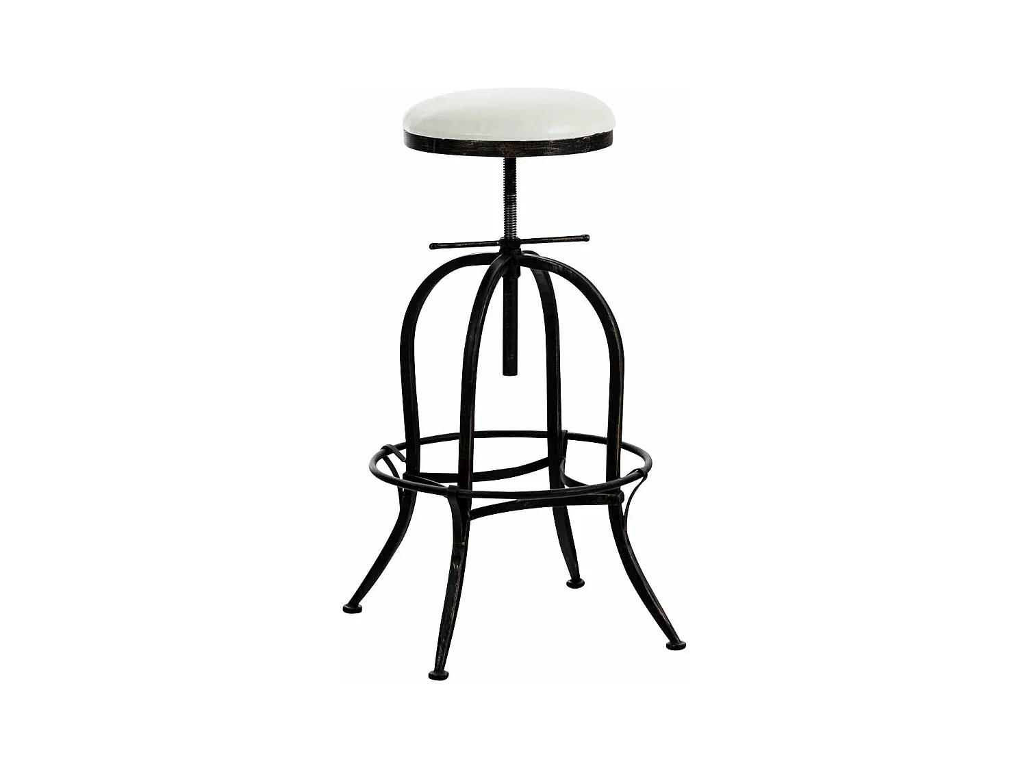Tabouret de bar design métal blanche 45 x 45 x 73 cm 10_0005359
