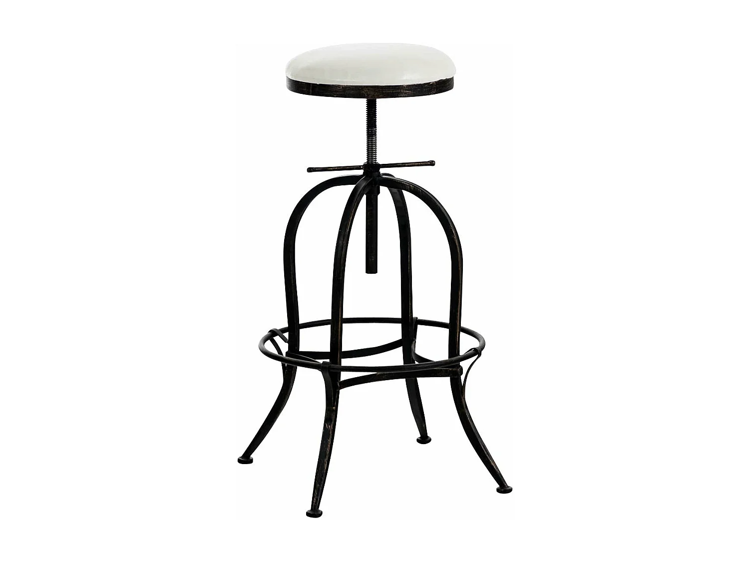 Tabouret de bar design métal blanche 45 x 45 x 73 cm 10_0005359
