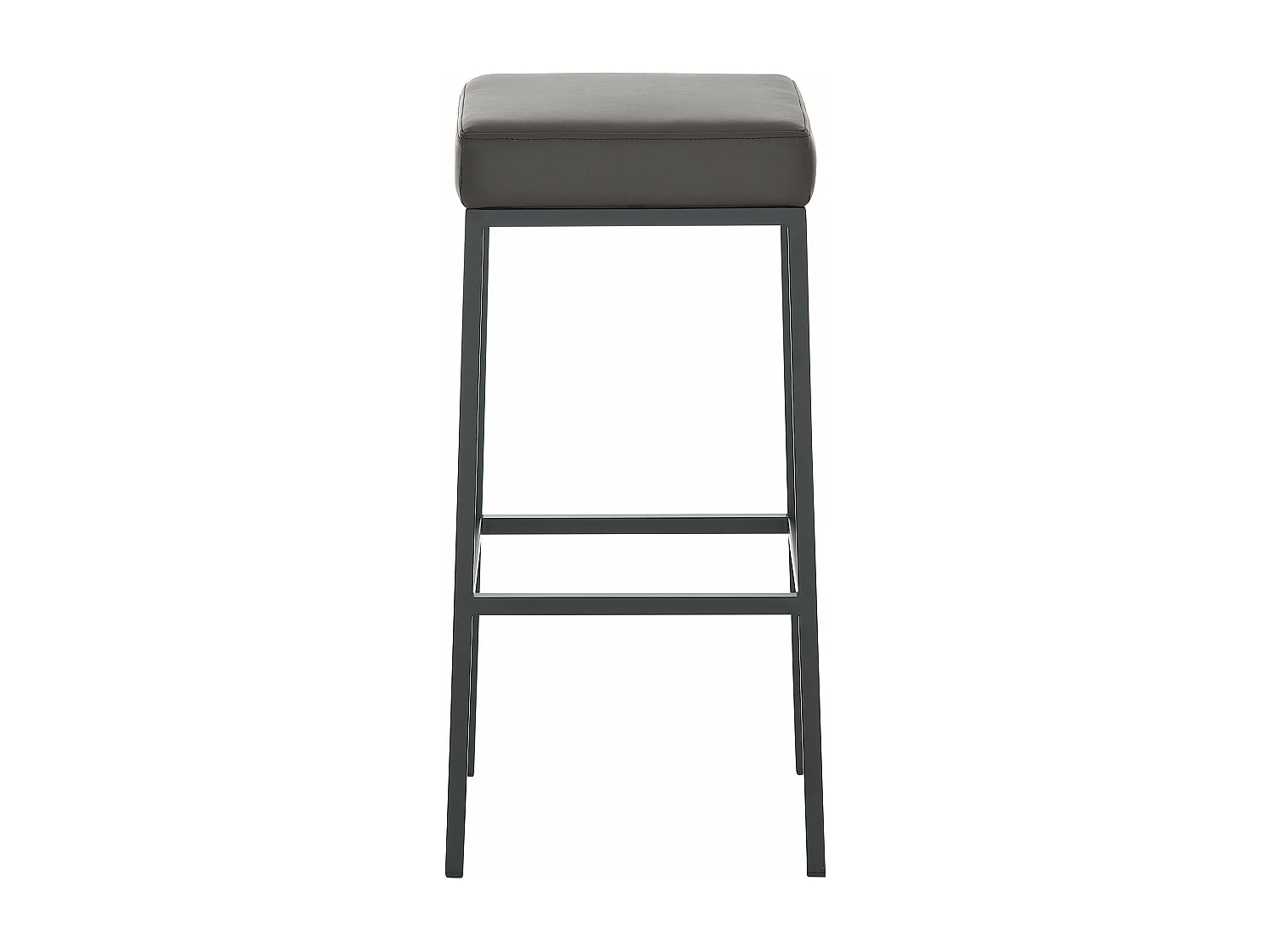 Tabouret de bar x1 métal marron 37 x 37 x 85 cm 10_0005244