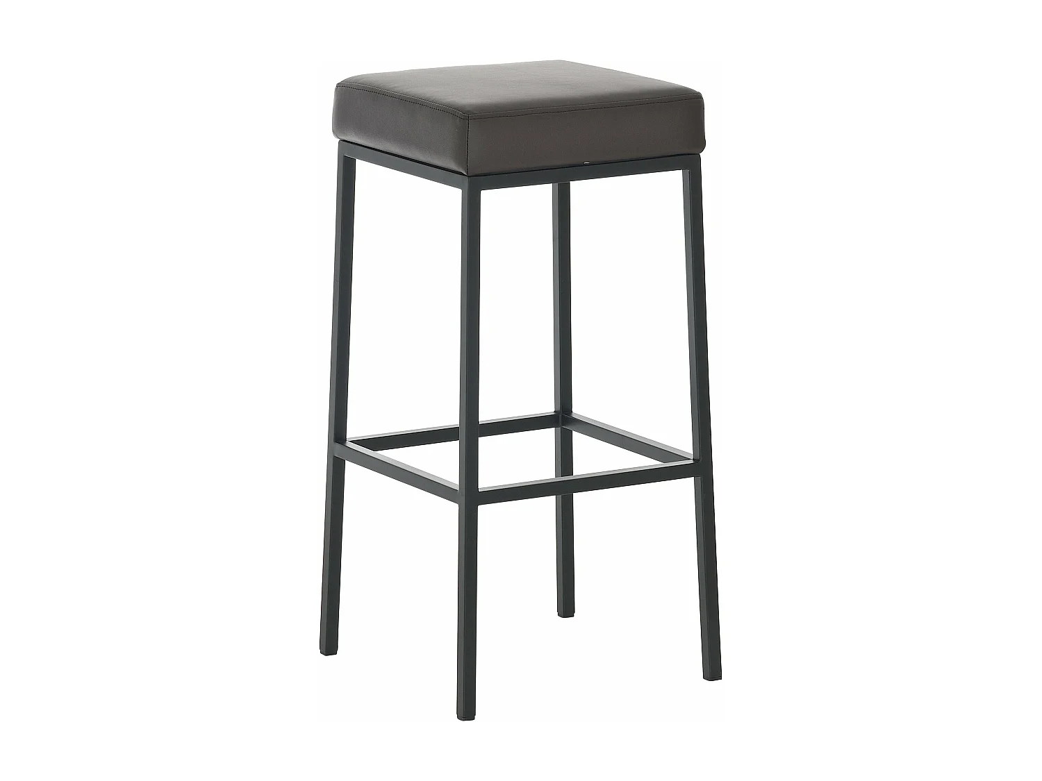 Tabouret de bar x1 métal marron 37 x 37 x 85 cm 10_0005244