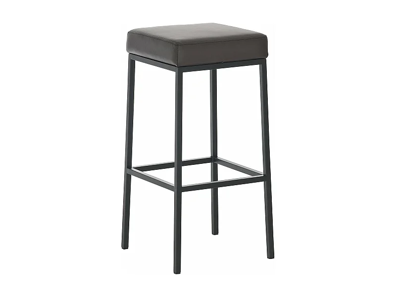 Tabouret de bar x1 métal marron 37 x 37 x 85 cm 10_0005244