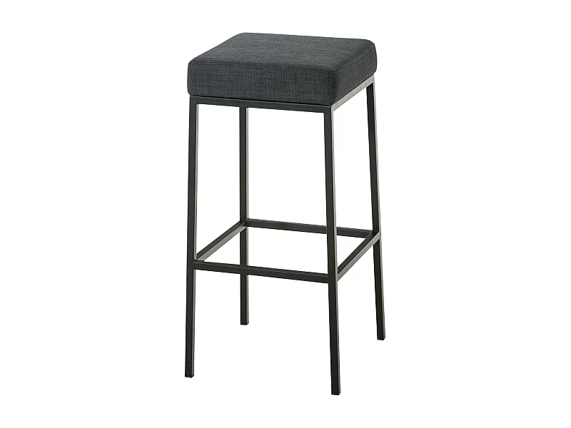 Tabouret de bar x1 métal grise 37 x 37 x 85 cm 10_0005249