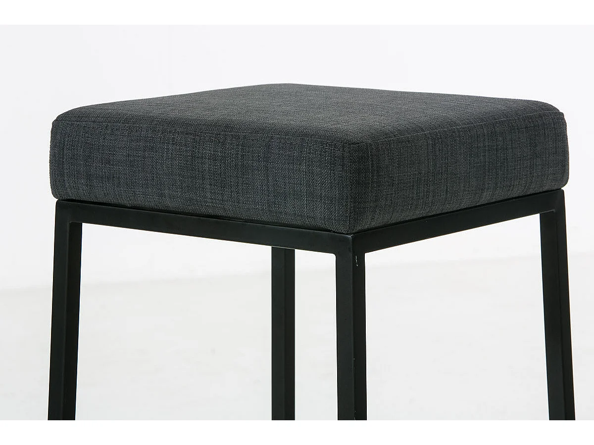 Tabouret de bar x1 métal grise 37 x 37 x 85 cm 10_0005249