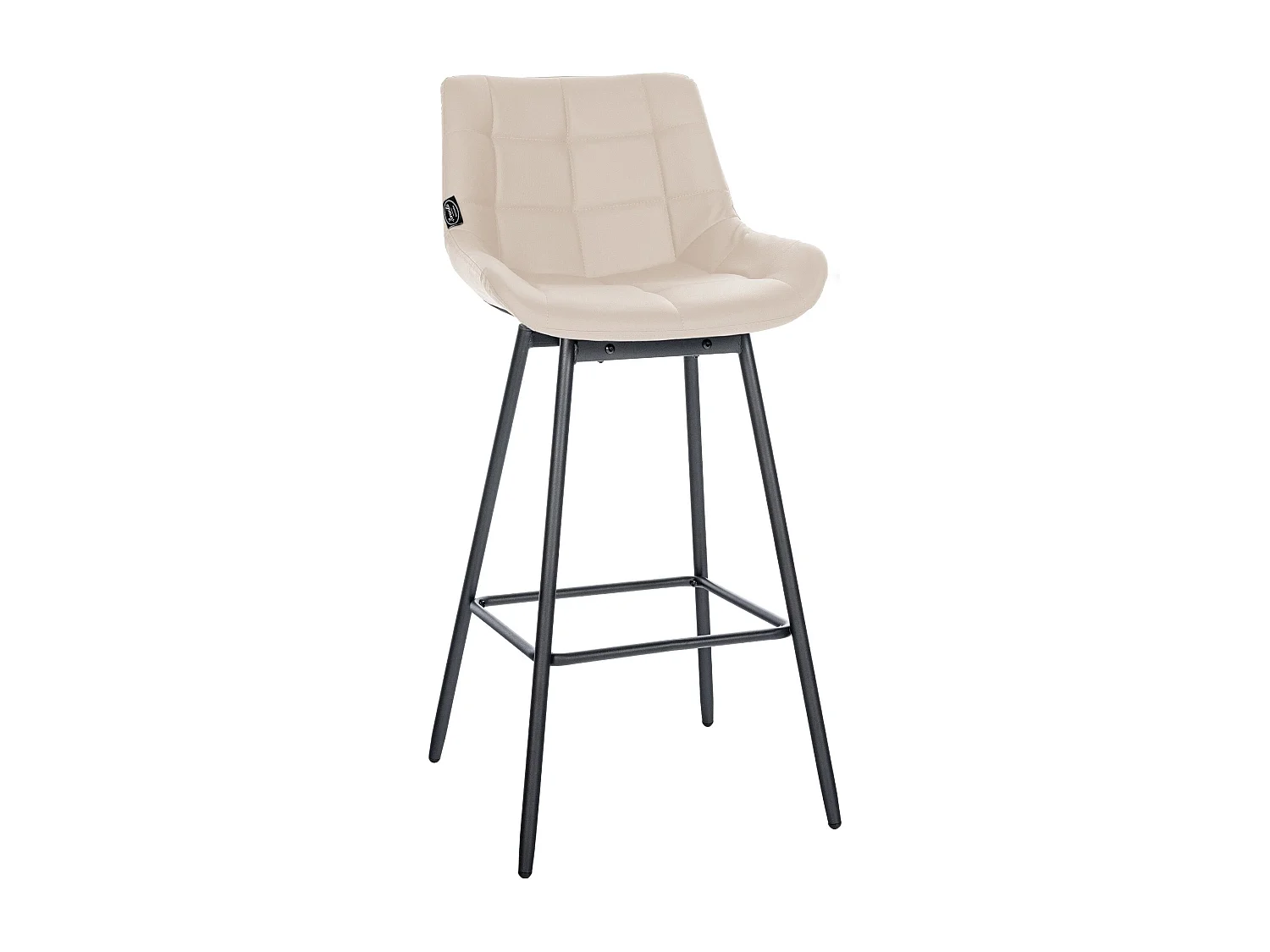 Tabouret de bar pivotant métal crème 49 x 56 x 105 cm 10_0005468