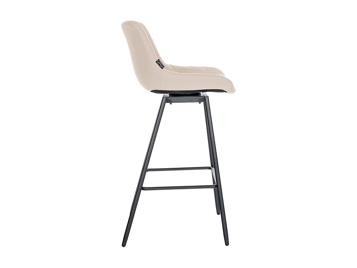 Tabouret de bar pivotant métal crème 49 x 56 x 105 cm 10_0005468