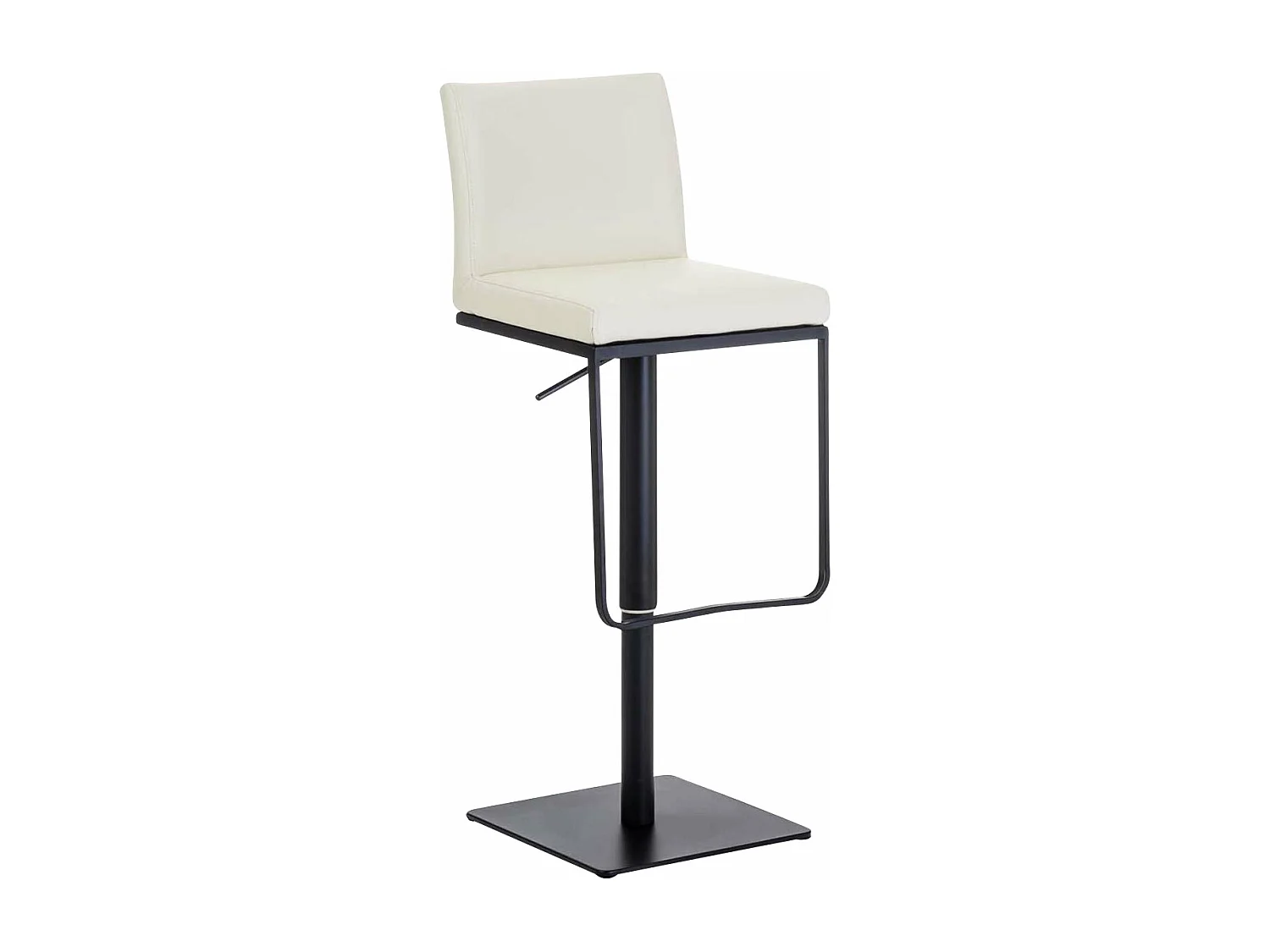 Tabouret de bar x1 métal crème 42 x 44 x 86 cm 10_0005303